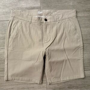 Men's Mugsy Jeans TEDDYS Light Khaki K6SNLK Chino Shorts Waist Size 36 Inseam 9"